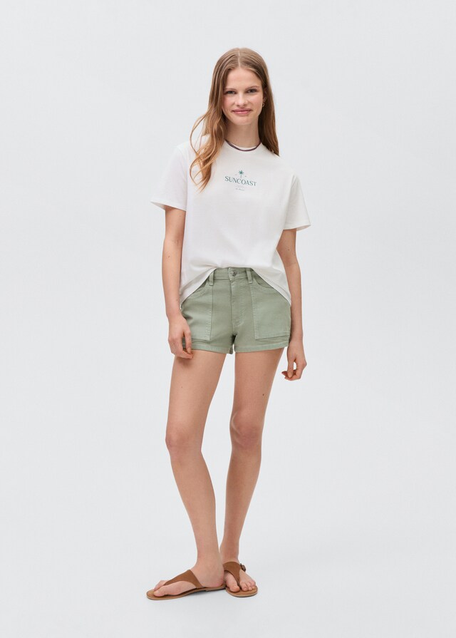 Mango Shorts Algodón Bolsillos