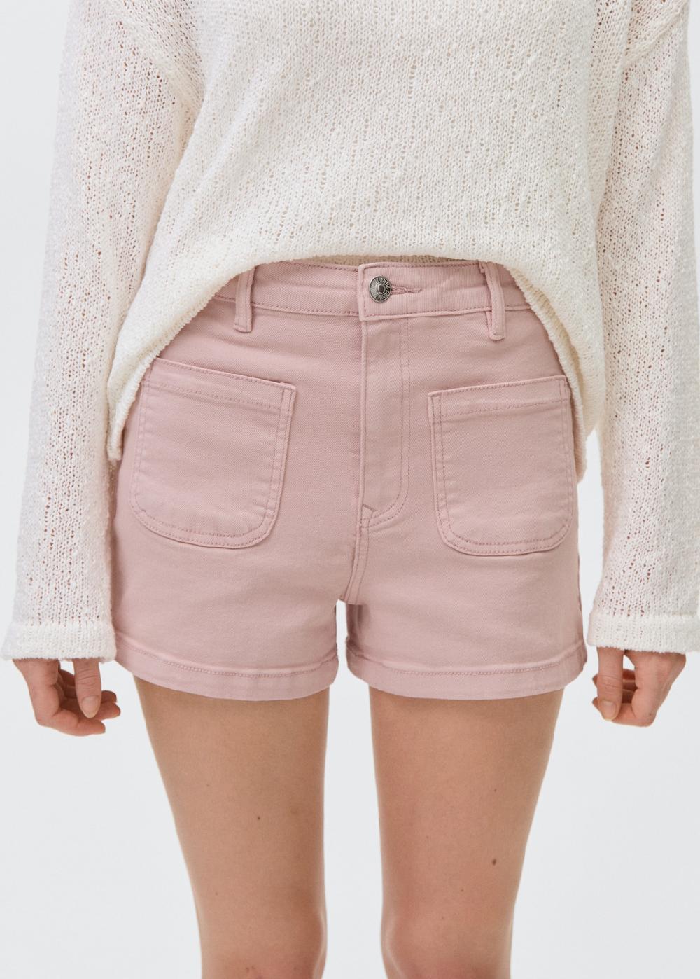 Mango Shorts algodón bolsillos