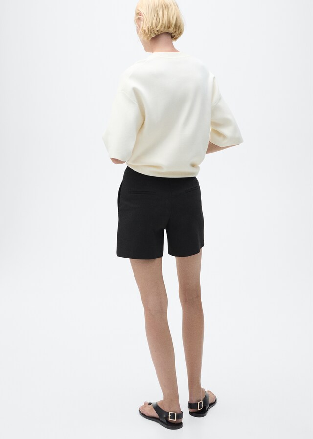 Mango Shorts Algodón Tiro Alto