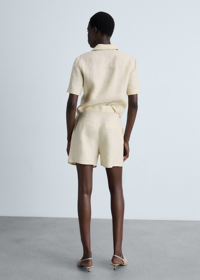 Mango Shorts Lino Cinturón