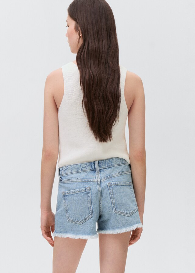 Mango Shorts Vaquero Strass