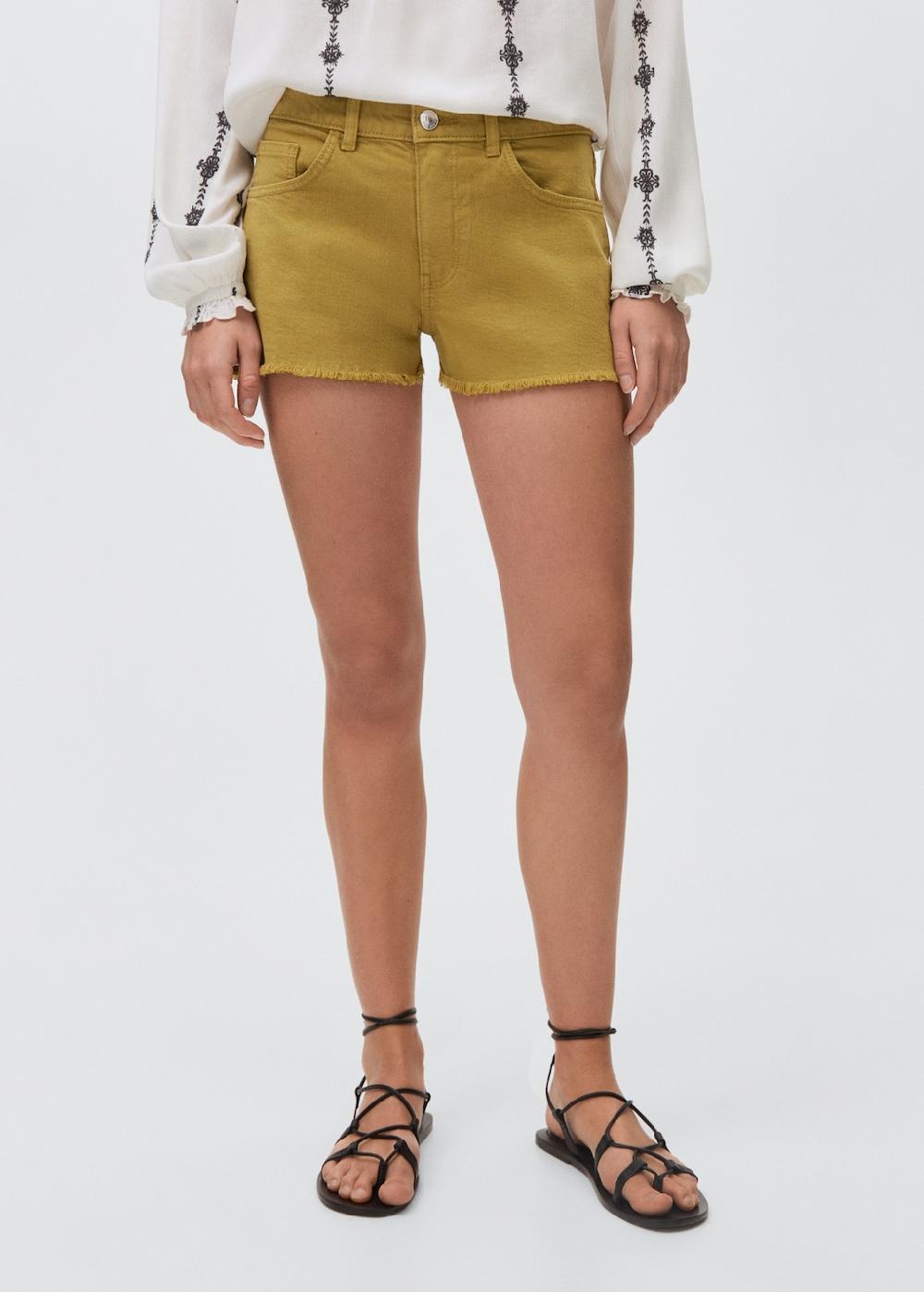 Mango Shorts vaqueros bajo deshilachado