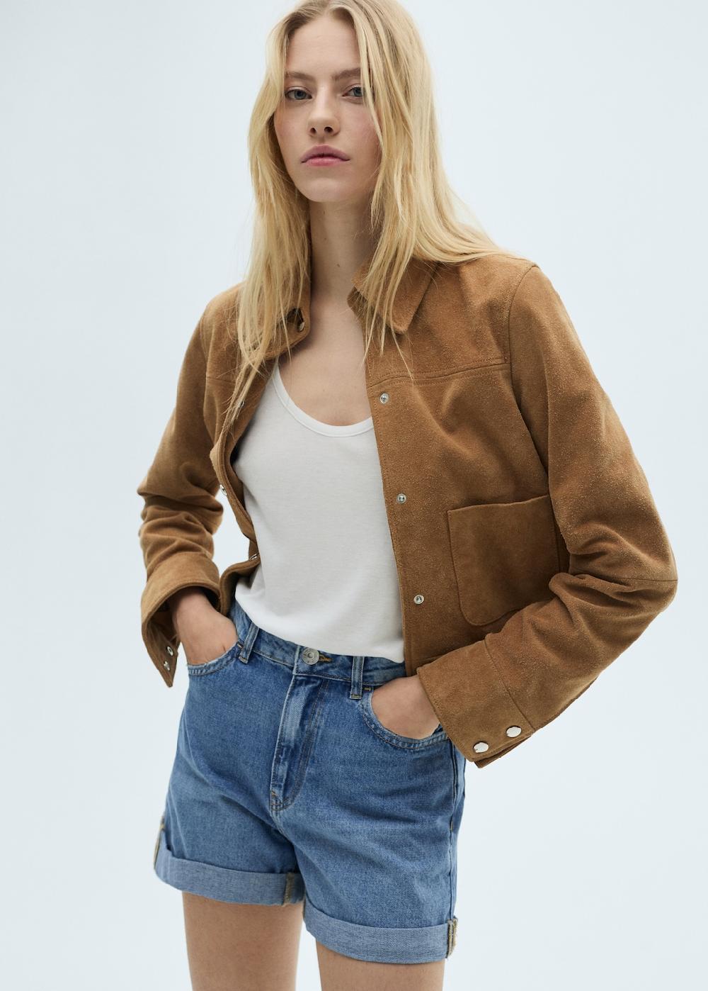 Mango Shorts vaqueros mom-fit