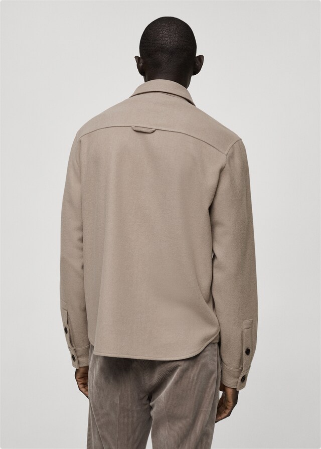 Mango Sobrecamisa Franela Mezcla De Lana