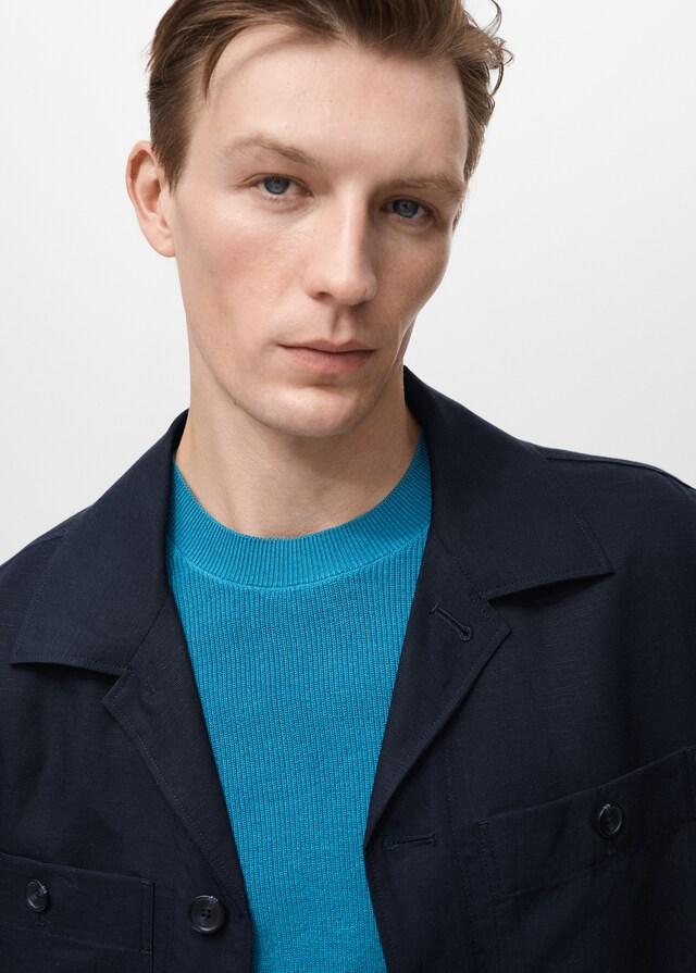 Mango Sobrecamisa Lyocell Lino Bolsillos