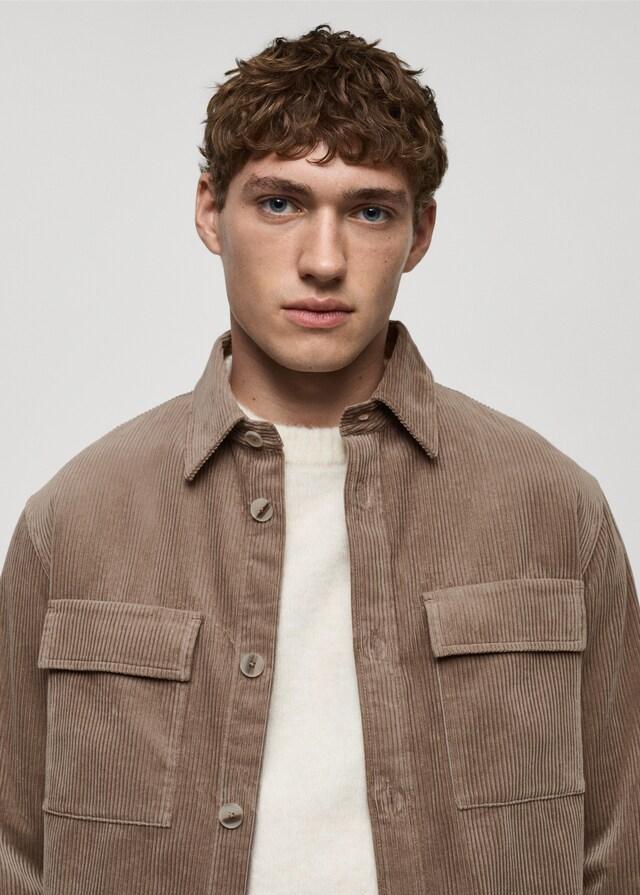 Mango Sobrecamisa Pana Bolsillos