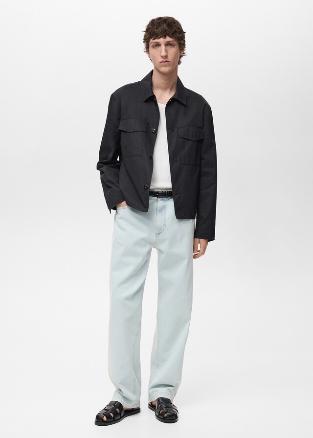 Mango Sobrecamisa Relaxed Fit Algodón