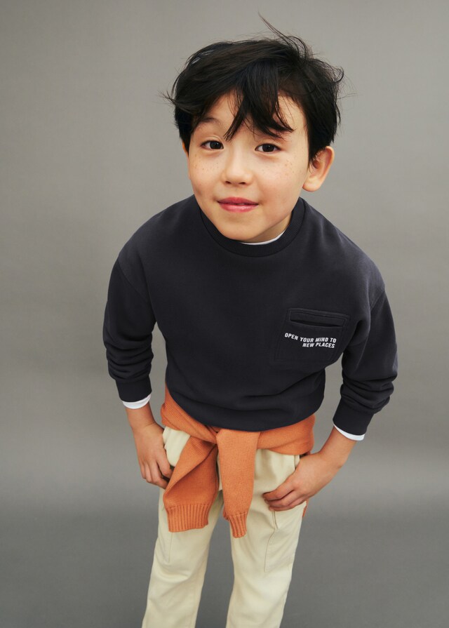 Mango Sudadera Algodón Bolsillo