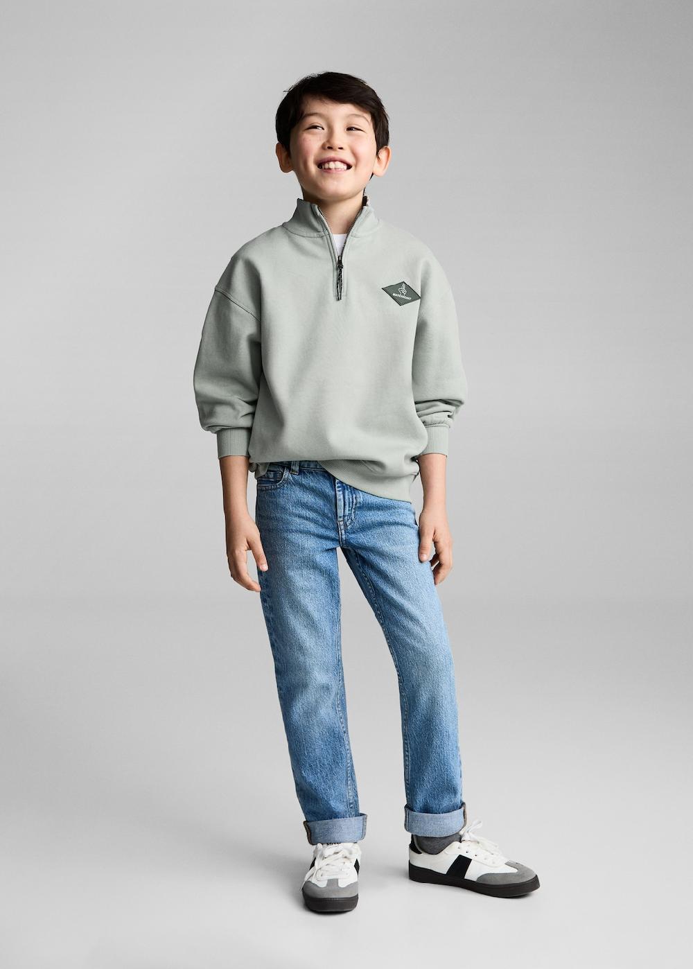 Mango Sudadera algodón cremallera