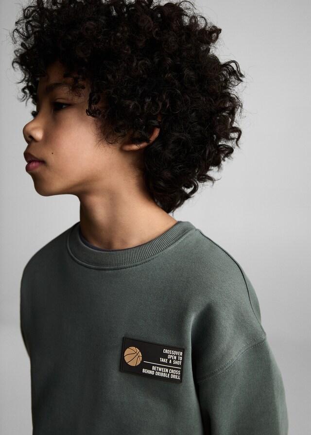 Mango Sudadera Algodón Dibujo