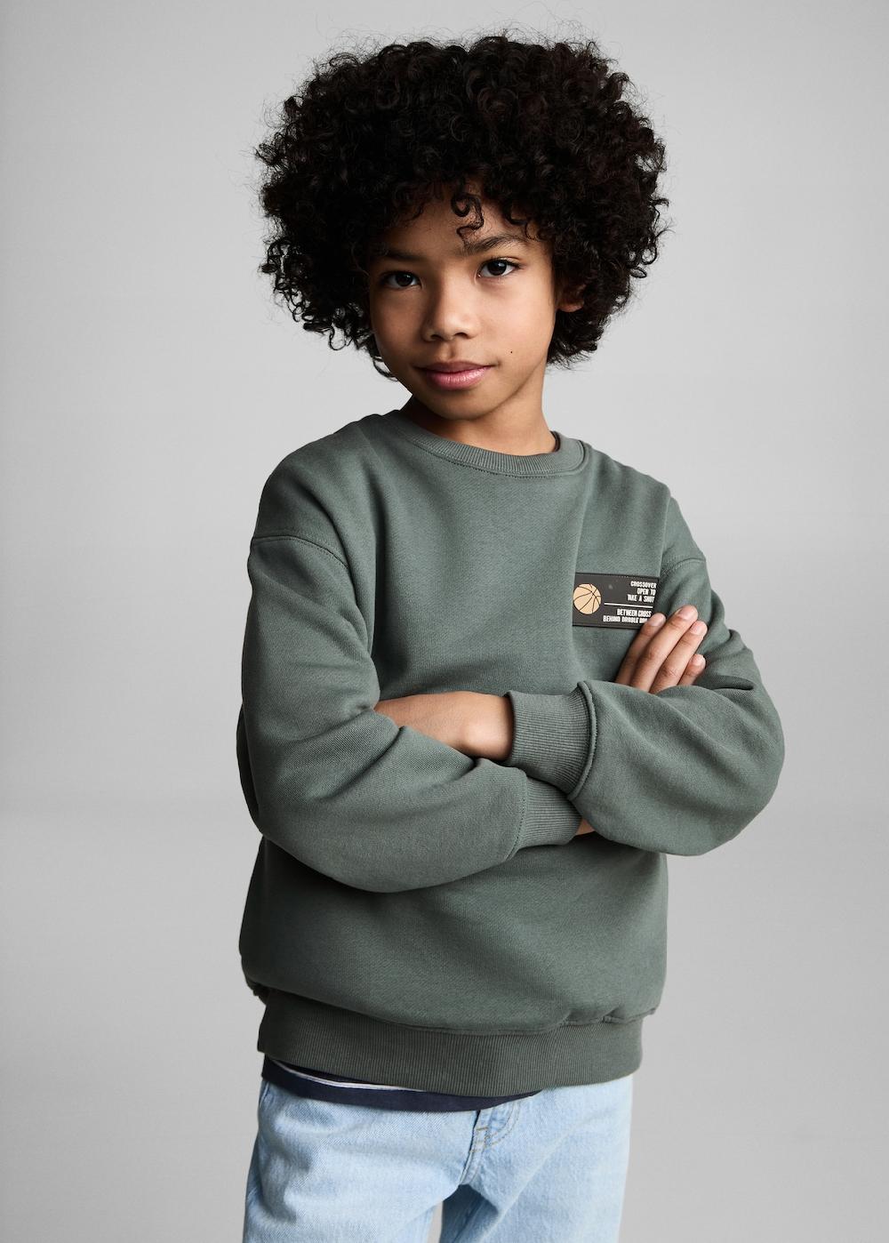 Mango Sudadera algodón dibujo