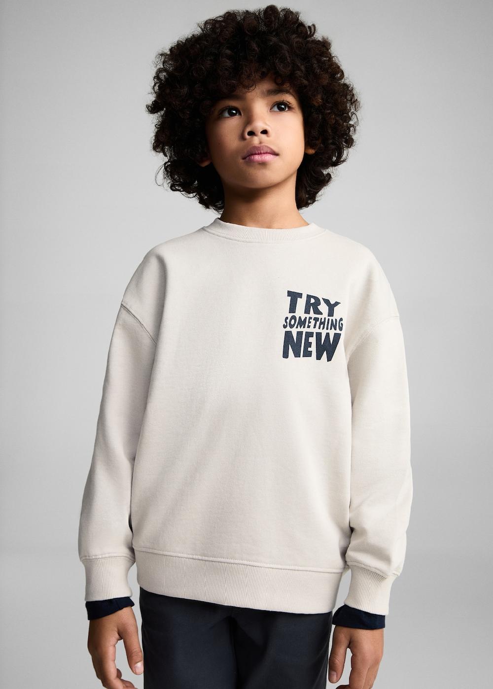 Mango Sudadera algodón estampada