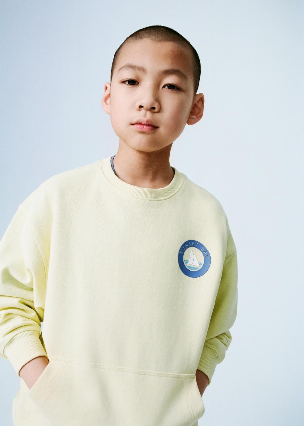 Mango Sudadera algodón estampado