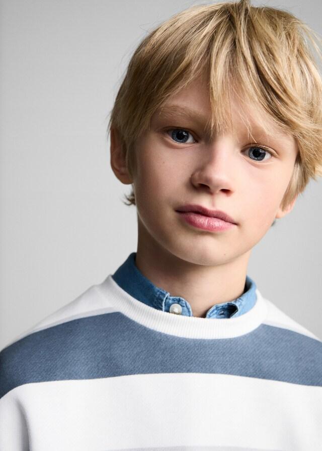 Mango Sudadera Algodón Rayas