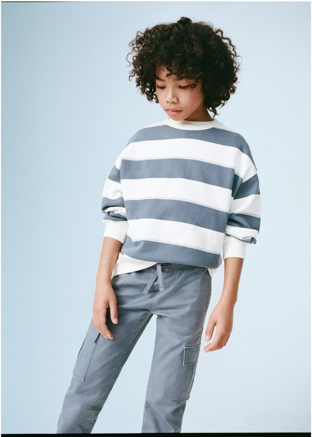 Mango Sudadera Algodón Rayas