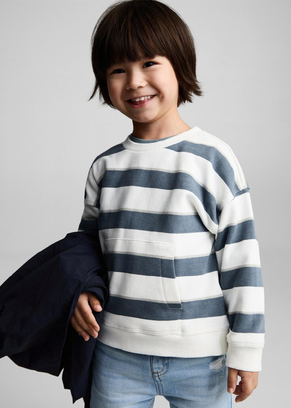 Mango Sudadera algodón rayas