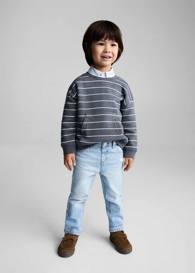 Mango Sudadera Algodón Rayos