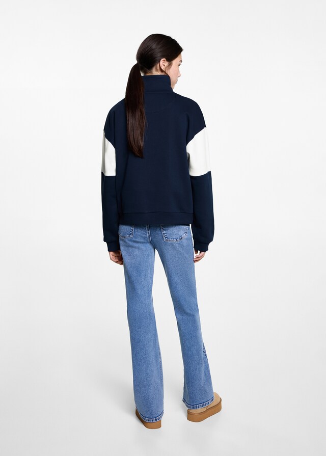 Mango Sudadera Cremallera Mensaje