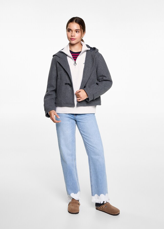 Mango Sudadera Cremallera Mensaje