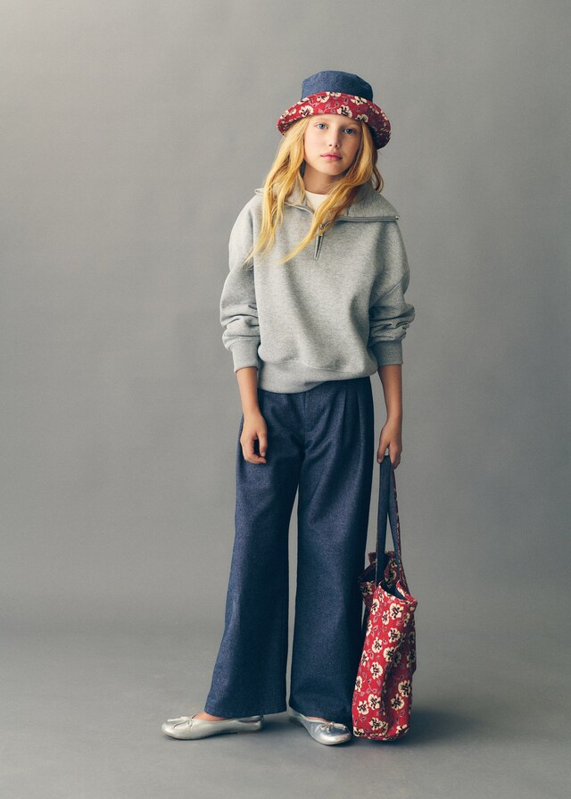 Mango Sudadera Cuello Alto Cremallera