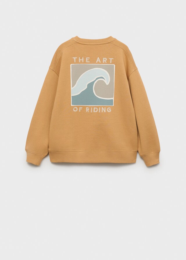 Mango Sudadera Dibujo Estampado