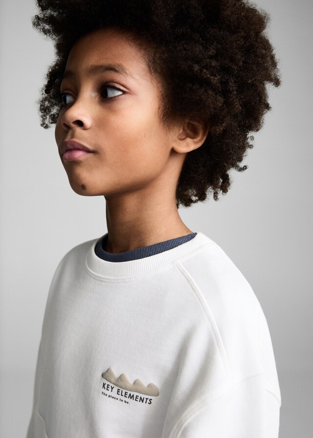 Mango Sudadera Estampado Relieve