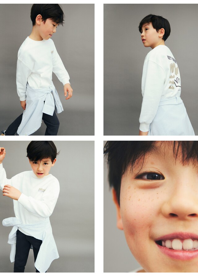 Mango Sudadera Estampado Relieve