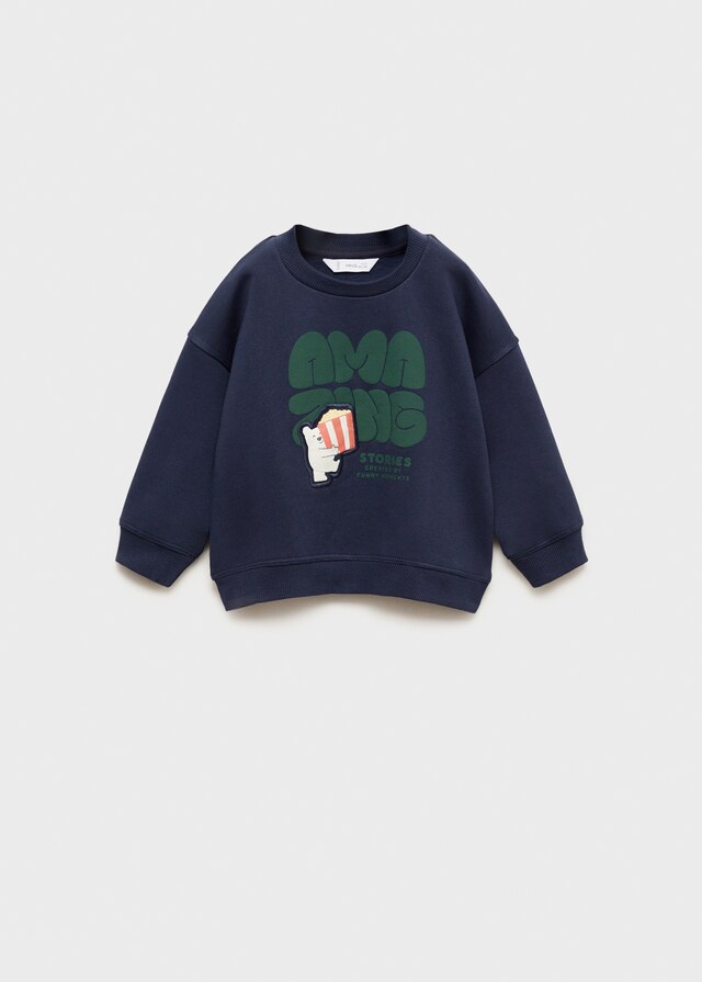 Mango Sudadera Estampado Relieve