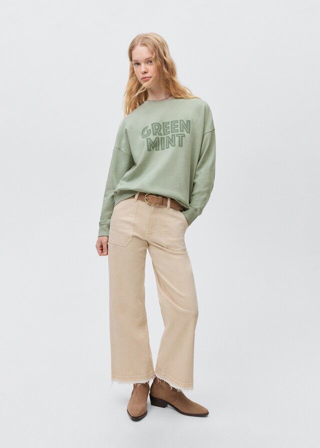 Mango Sudadera Mensaje Estampado