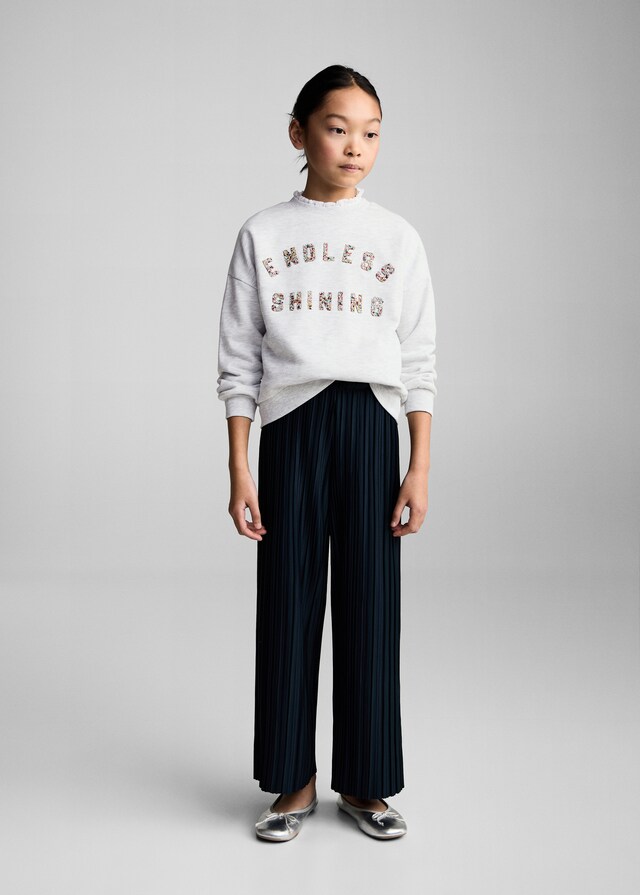 Mango Sudadera Mensaje Relieve