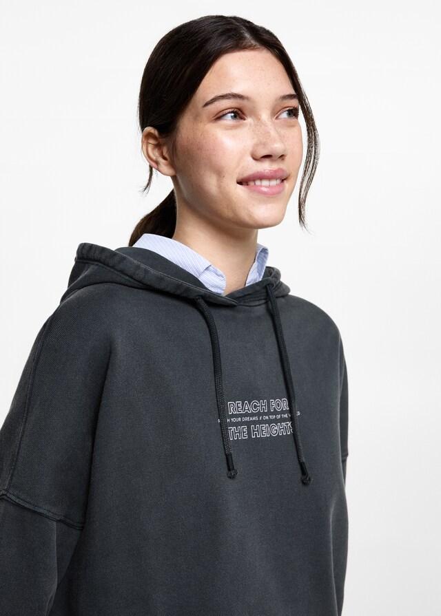 Mango Sudadera Oversize Mensaje