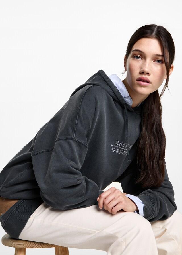 Mango Sudadera Oversize Mensaje