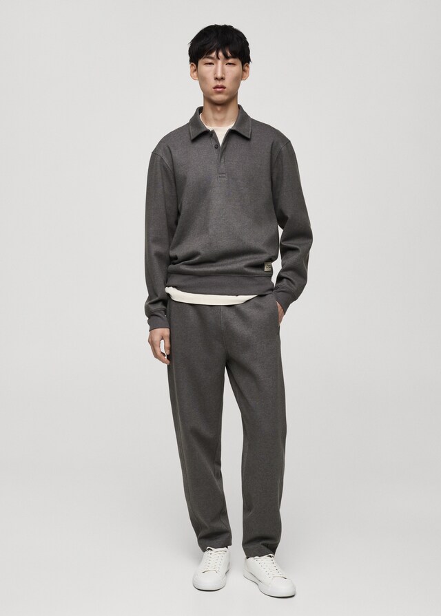 Mango Sudadera Polo Detalle Bordado