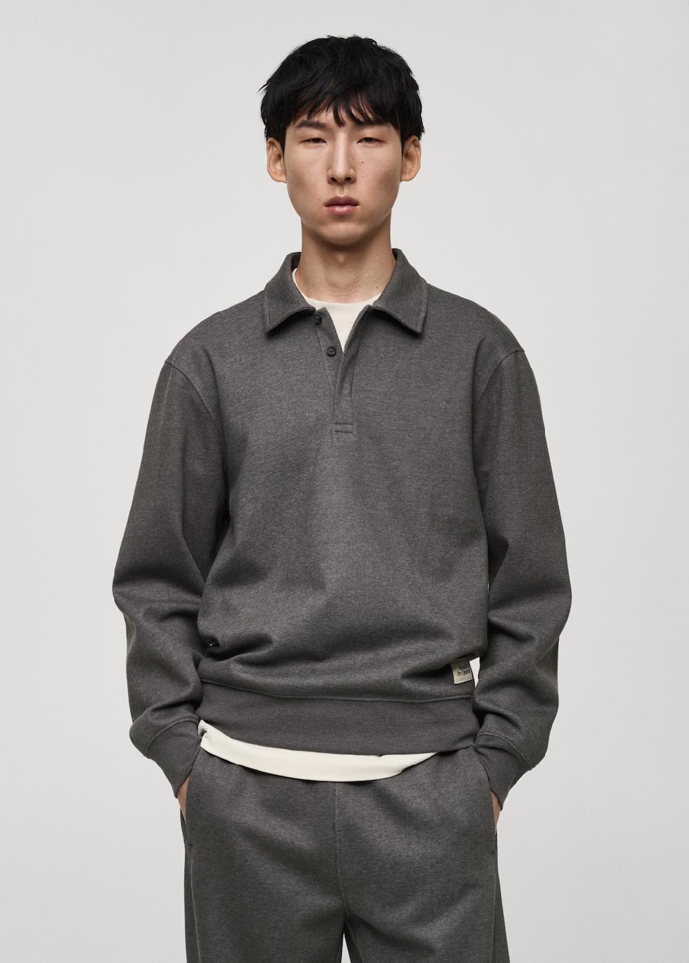 Mango Sudadera polo detalle bordado