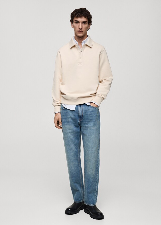 Mango Sudadera Polo Perchada Regular Fit