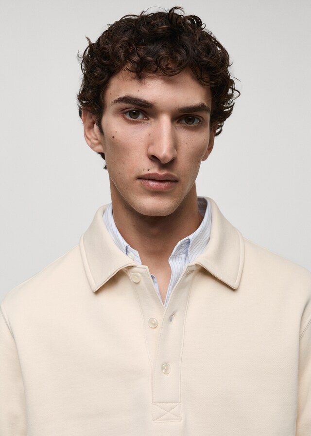Mango Sudadera Polo Perchada Regular Fit