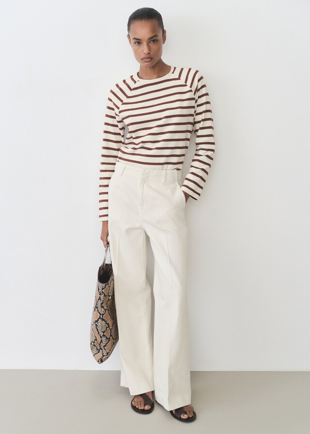 Mango Sudadera Rayas Cuello Redondo