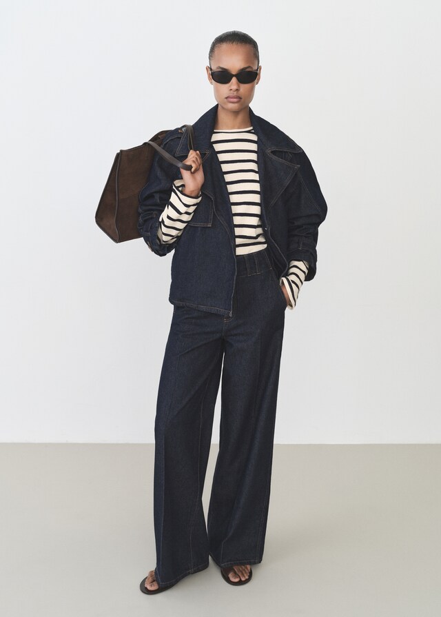 Mango Sudadera Rayas Cuello Redondo