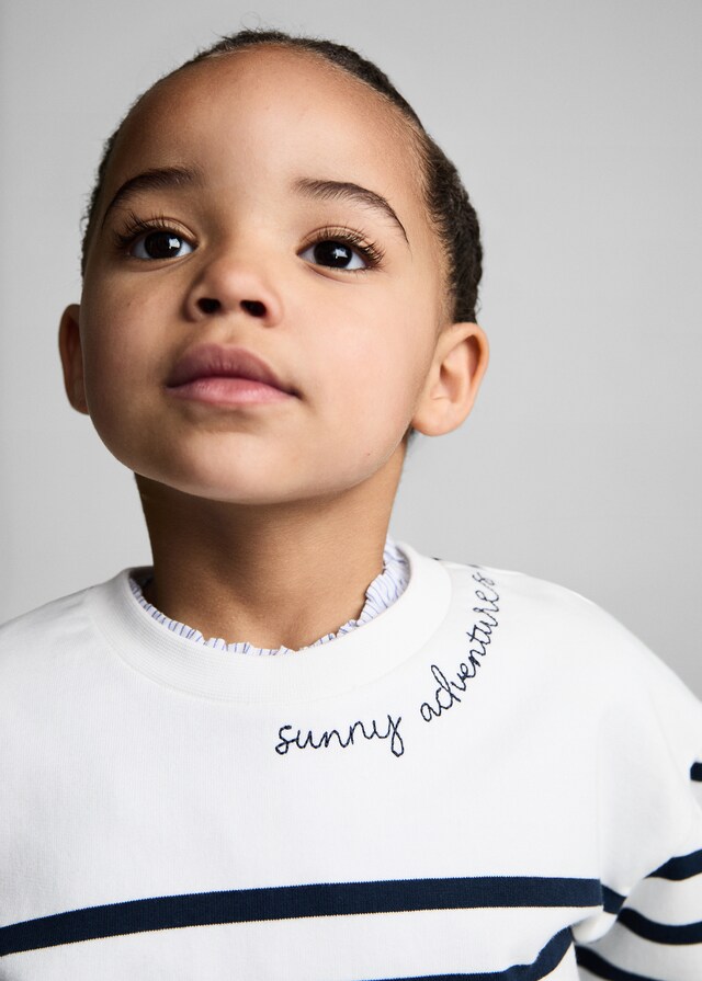 Mango Sudadera Rayas Mensaje