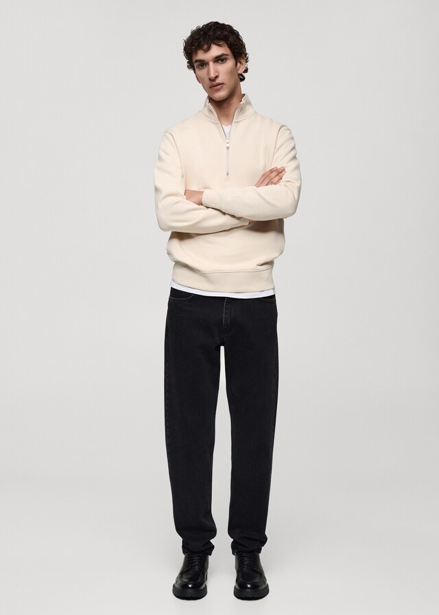 Mango Sudadera Regular Fit Cuello Cremallera