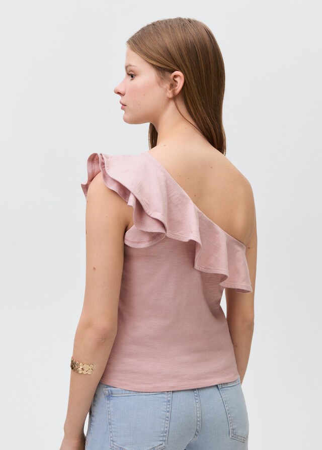 Mango Top Asimétrico Algodón