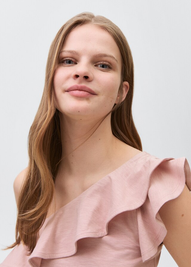 Mango Top Asimétrico Algodón