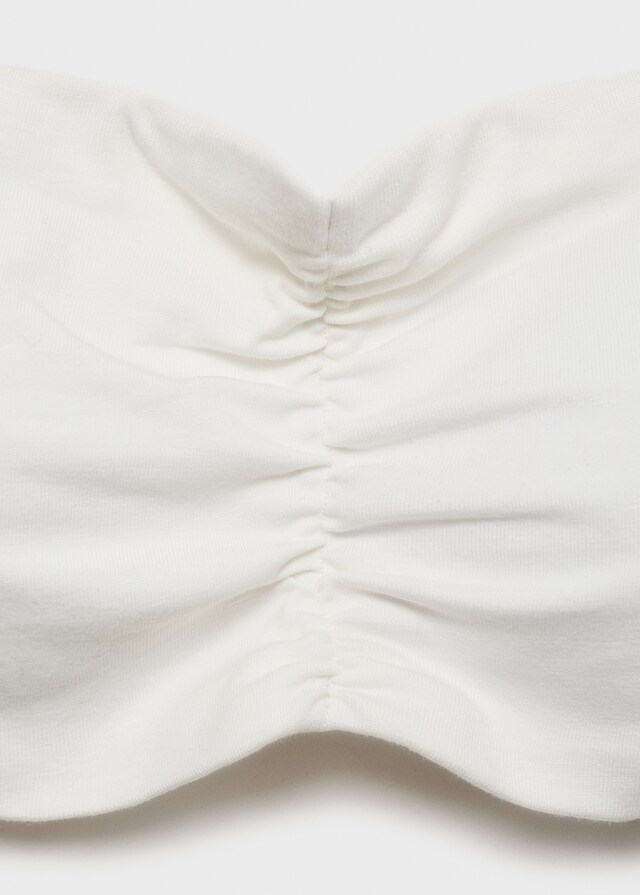 Mango Top Bandeau Fruncido