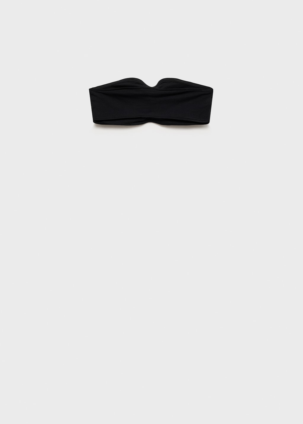 Mango Top bandeau fruncido