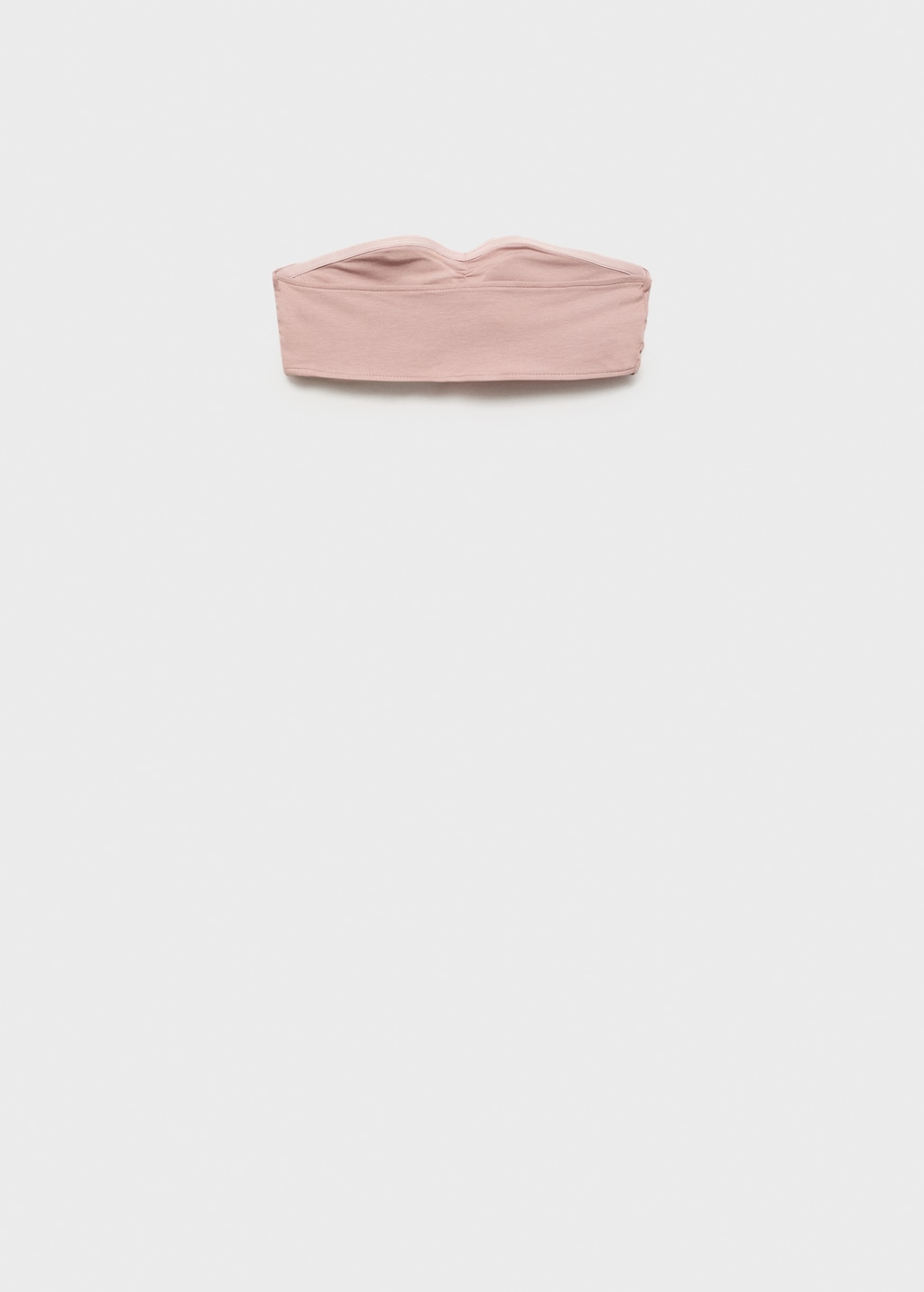 Mango Top bandeau fruncido