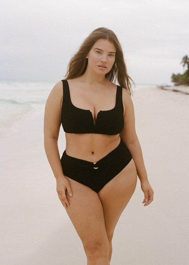 Mango Top Bikini Efecto Toalla