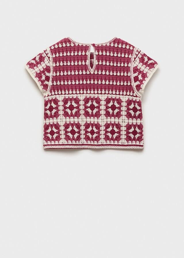 Mango Top Crochet Algodón