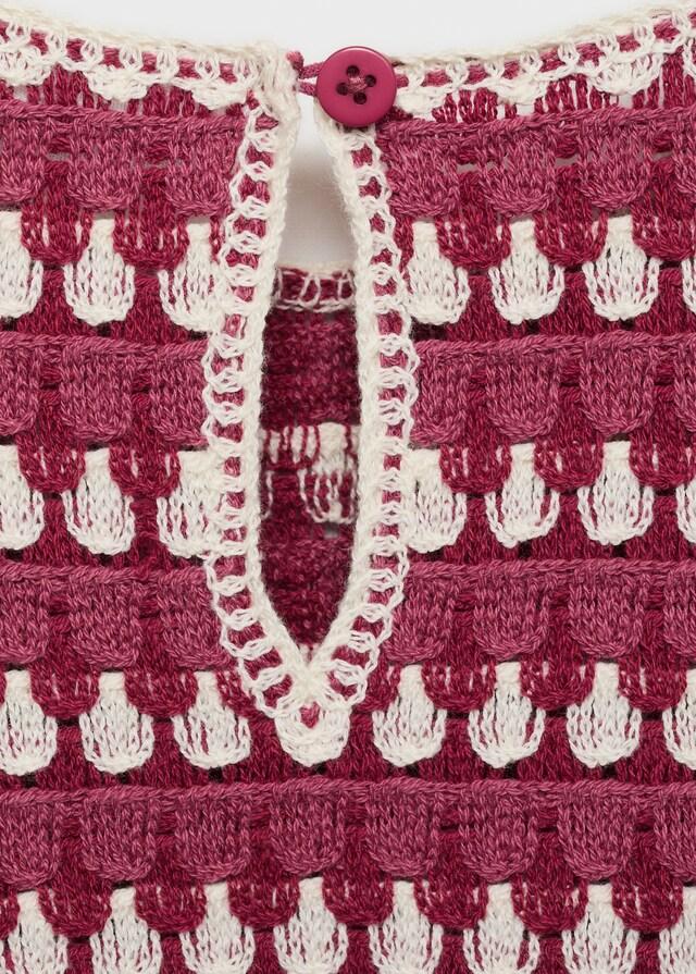 Mango Top Crochet Algodón