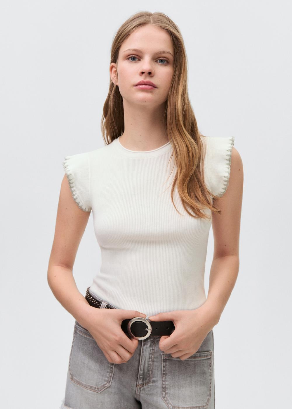 Mango Top detalle volante