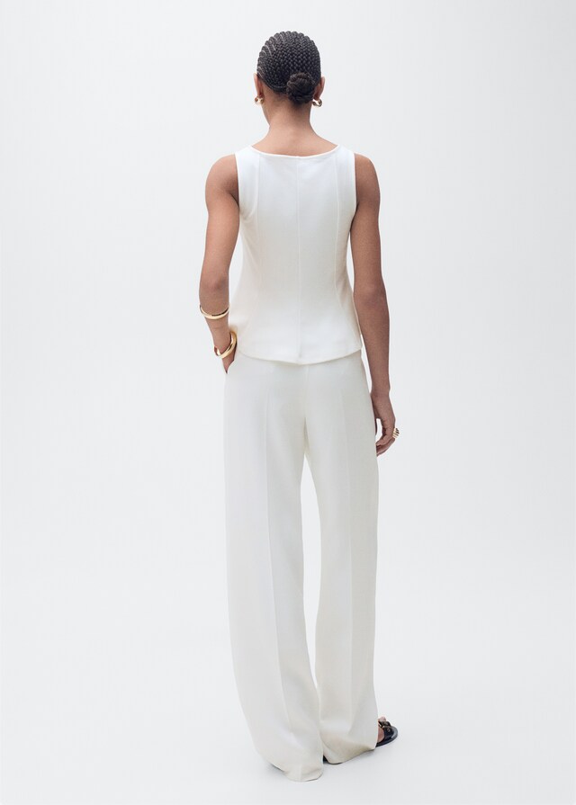 Mango Top Evasé Cuello Barco